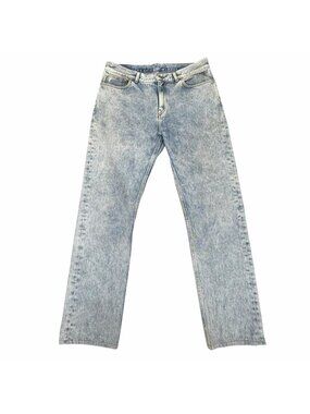 Louis Vuitton Review Cotton Leather Logo Patch Pants Blue 32